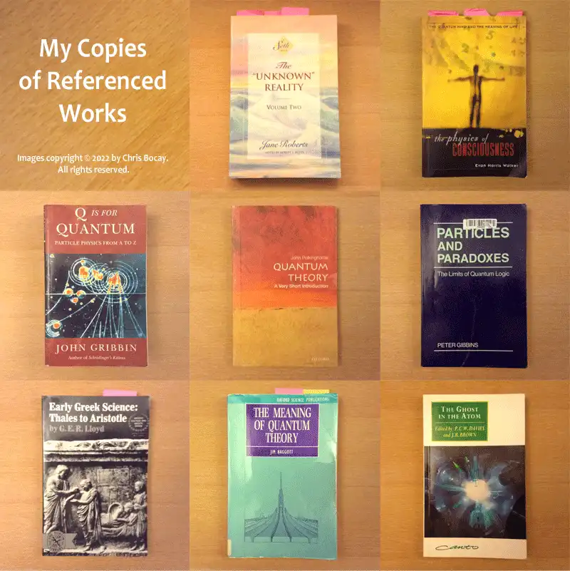 Photo collage of my personal copies of the references used for the article 'Quantum Theory and ALA: The Stochastic Ensemble Interpretation'.